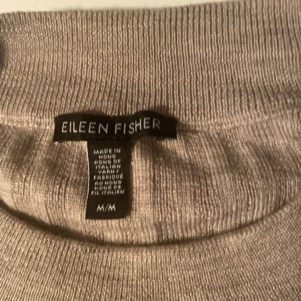 Eileen Fisher Gray Crew Neck Sweater - Picture 6 of 6